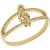 Textured Treble Clef Ring in 9ct Gold