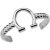 Horseshoe Rope Toe Ring in Sterling Silver