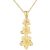 Hawaiian Plumeria Floral Pendant Necklace in 9ct Gold