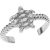 Sea Turtle Rope Toe Ring in 9ct White Gold