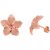 Petite Plumeria Flower Stud Earrings in 9ct Rose Gold