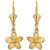 Diamond Adorned Plumeria Drop Earrings in 9ct Gold