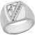 Males’s Diamond Nugget Ring in Sterling Silver