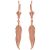 Feather Drop Earrings in 9ct Rose Gold