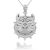 Pitbull Shut Up Pendant Necklace in 9ct White Gold