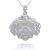 Lhasa Apso Shut Up Pendant Necklace in 9ct White Gold