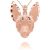 Jack Russell Shut Up Pendant Necklace in 9ct Rose Gold