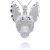 Jack Russell Shut Up Pendant Necklace in 9ct White Gold