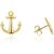 Anchor Earrings in 9ct Gold