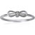 CZ Minimalist Bow Tie Ring in Sterling Silver